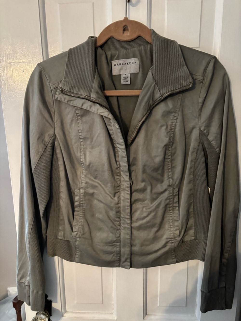 Women's Olive Green Marrakech Zip-Front Jacket